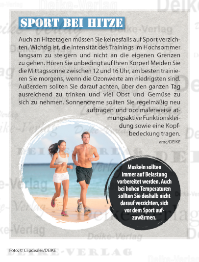 Sport bei Hitze