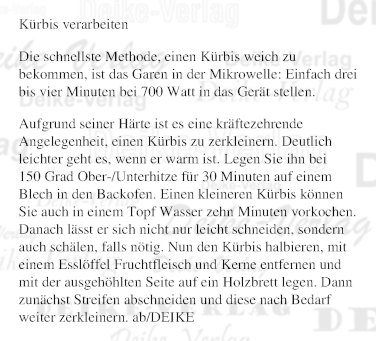 Kürbis verarbeiten