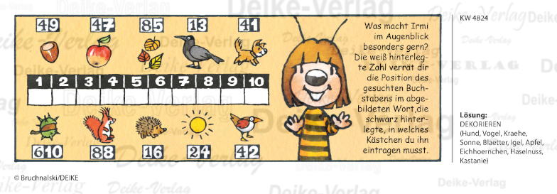 Dekorieren -  Irmi die Rätselbiene KW 4824