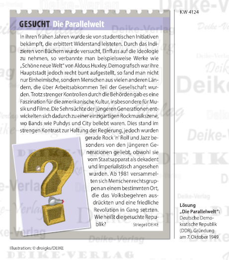 DDR - Texträtsel KW 4124