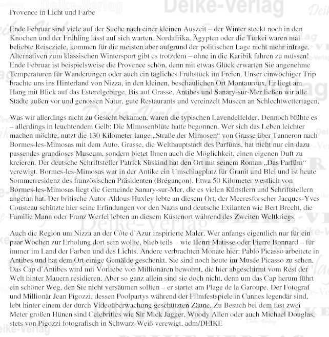 Provence - Reisebericht