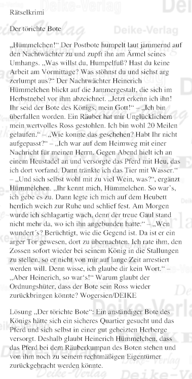 Der törichte Bote (Hümmelchen)