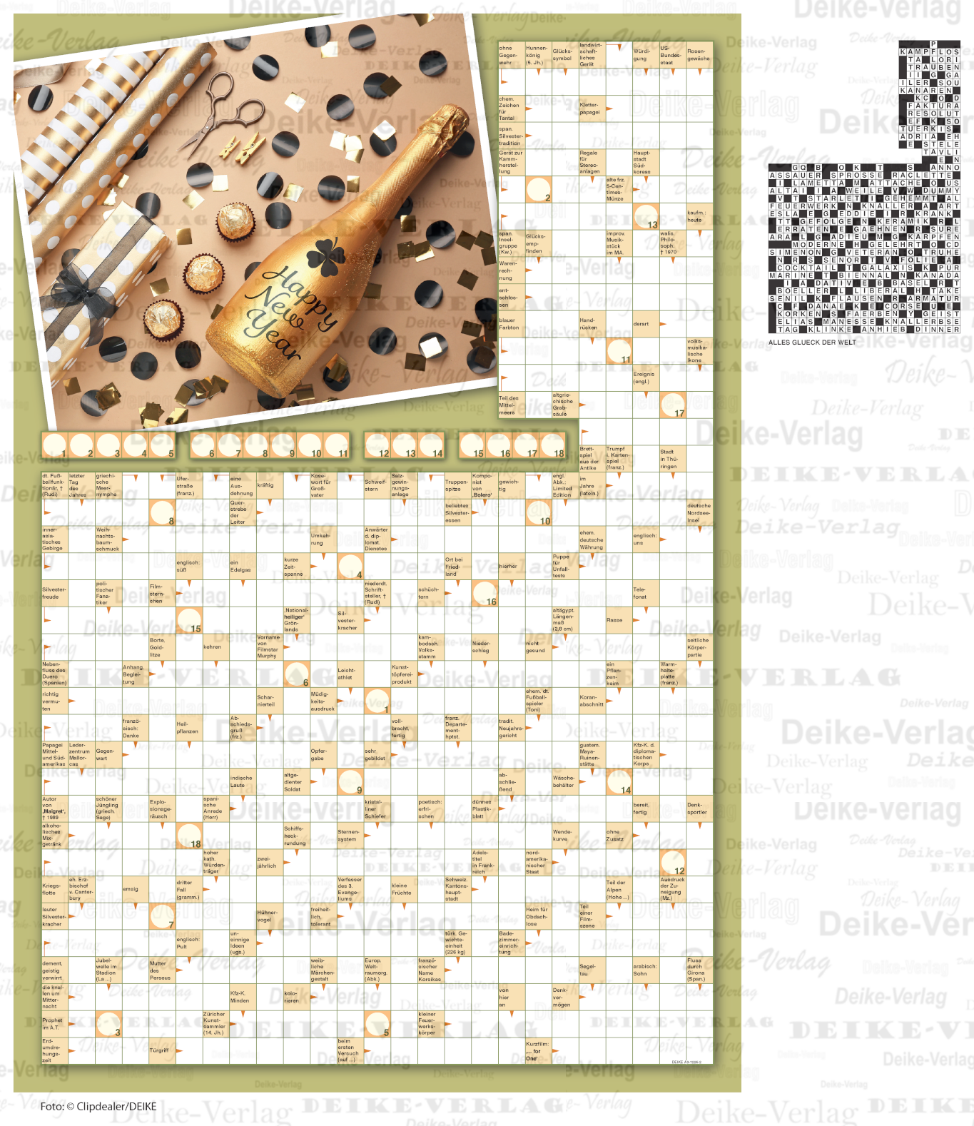 Alles Glück der Welt (Schwedenrätsel) DIN A3