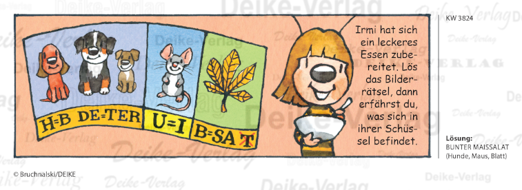 Bunter Maissalat -  Irmi die Rätselbiene KW 3824