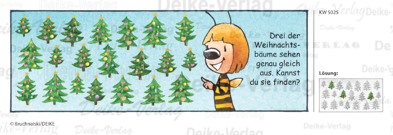 Tannenbäume - Irmi die Rätselbiene KW 5025