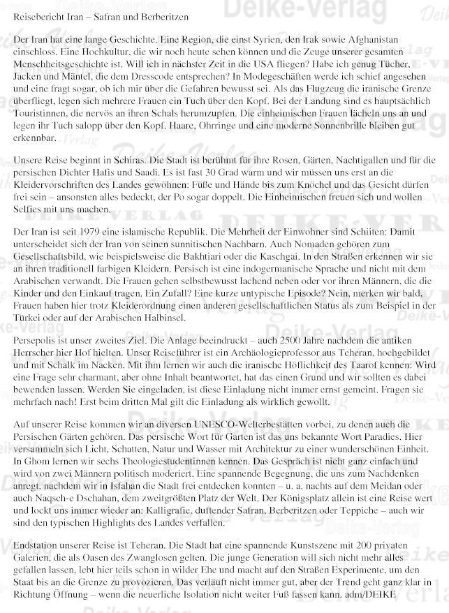 Iran - Reisebericht