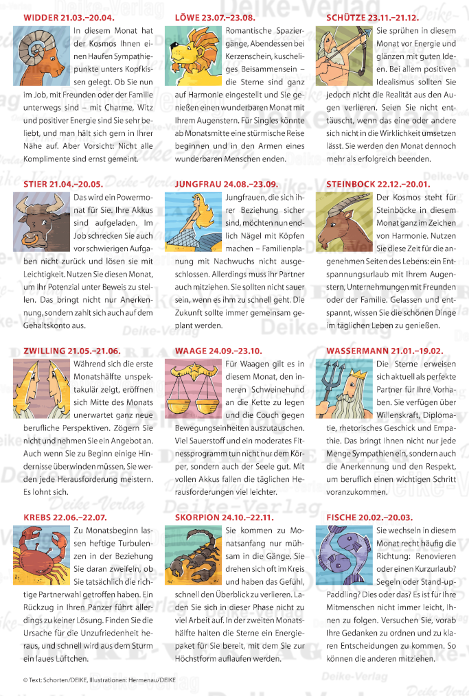 Monatshoroskop Juni 2025