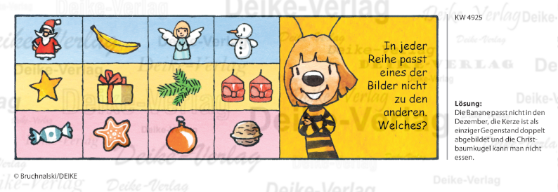 Einer fällt aus der Reihe - Irmi die Rätselbiene KW 4925