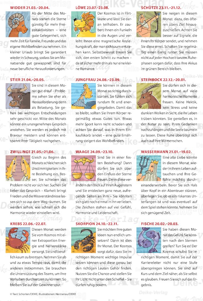 Monatshoroskop September 2025