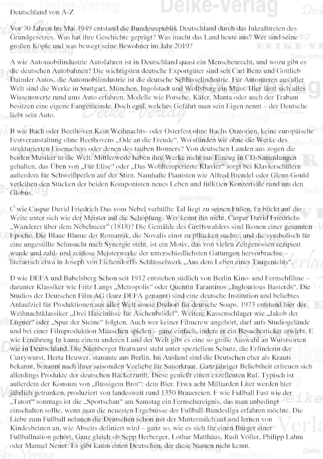 Deutschland von A bis Z