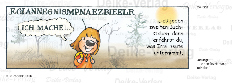 Spaziergang im Nebel -  Irmi die Rätselbiene KW 4224