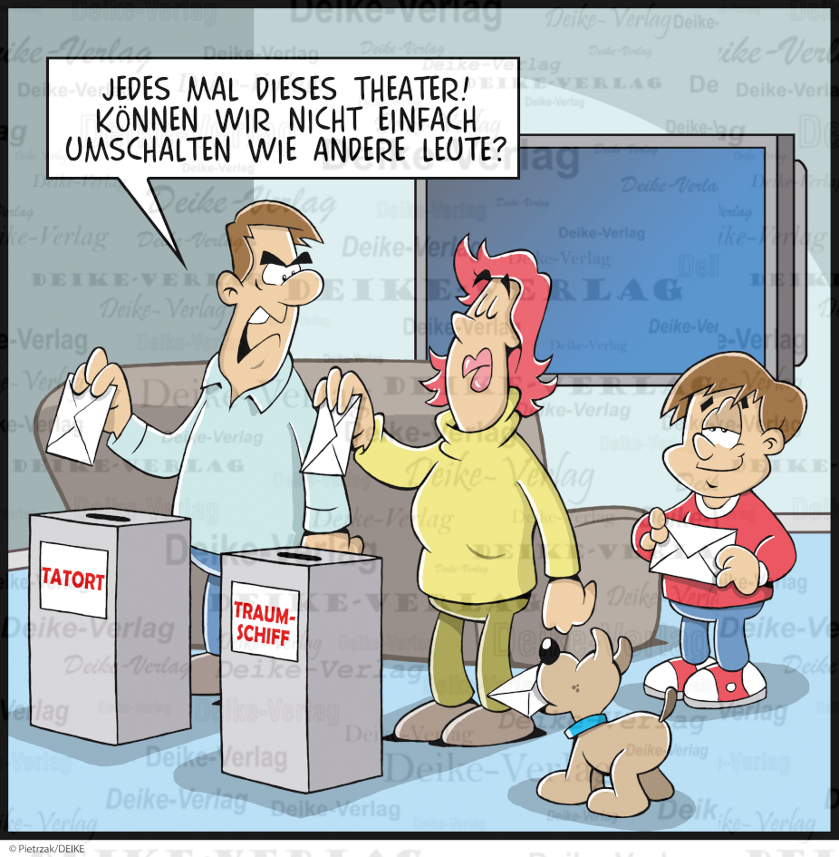 Umfrage beim Fernsehprogramm