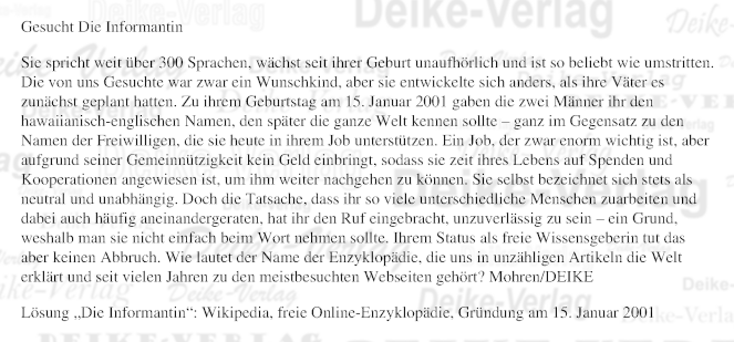 Wikipedia - Texträtsel KW 0326