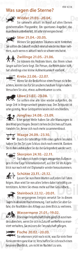 Wochenhoroskop KW 4224