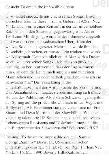 Sammy Davis Jr. - Personenrätsel KW 5025