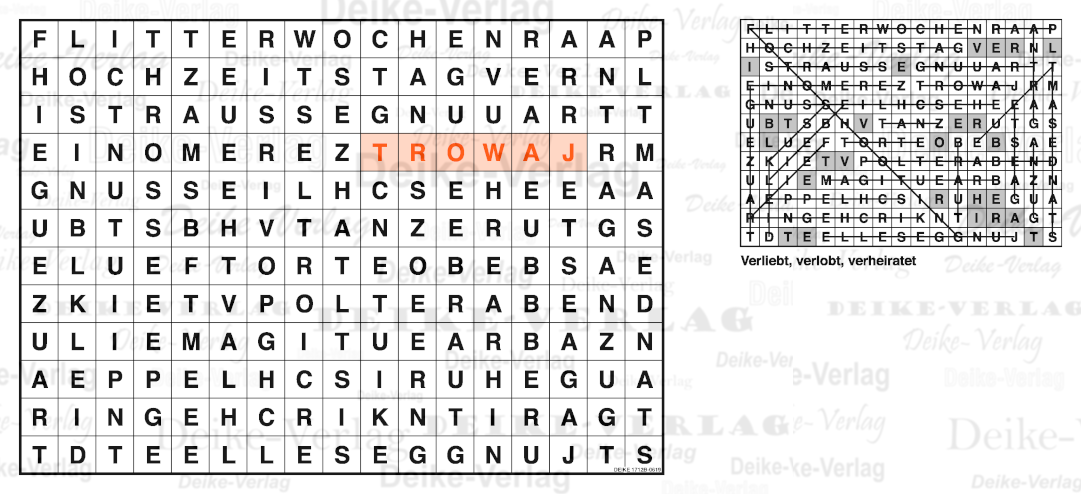 Hochzeit  - Buchstabensalate