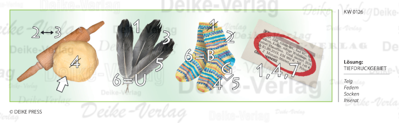 Tiefdruckgebiet - Rebus KW 2601