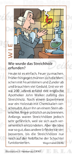 Wie wurde das Streichholz erfunden?