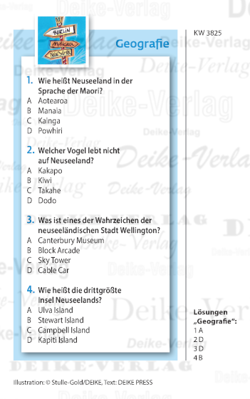 Neuseeland - Quiz KW 3825