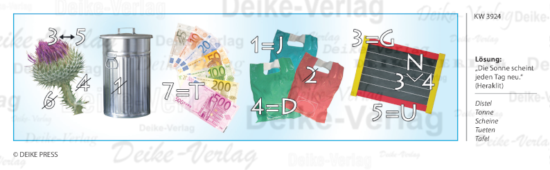 Die Sonne scheint jeden Tag neu - Rebus KW 3924