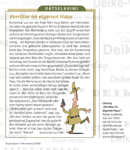 Verräter im eigenen Haus (Kommissar Lux)