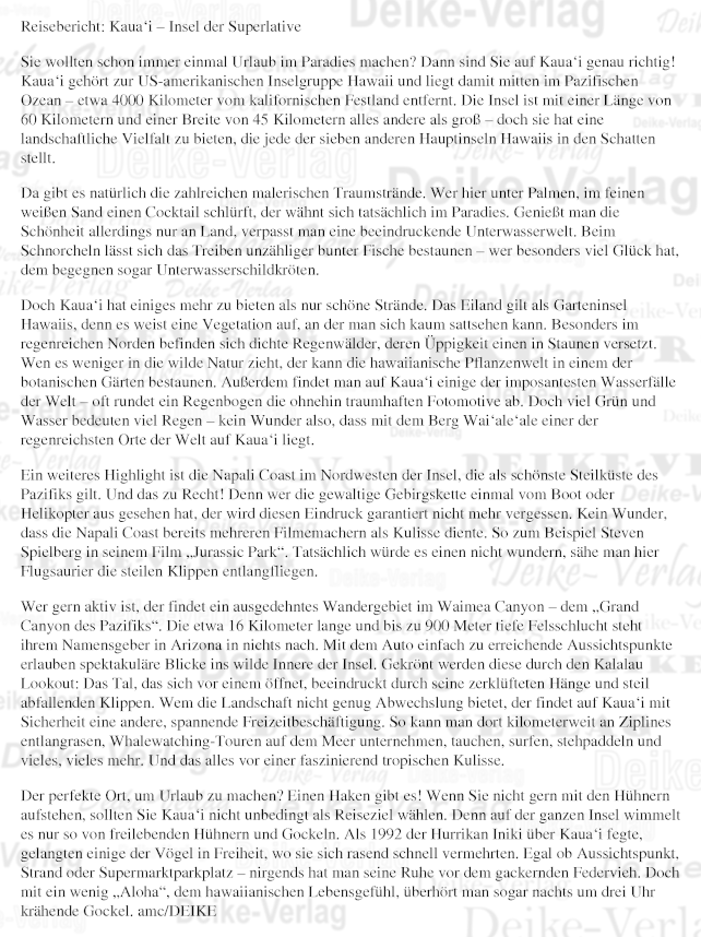 Kaua'i (Hawaii) Reisebericht