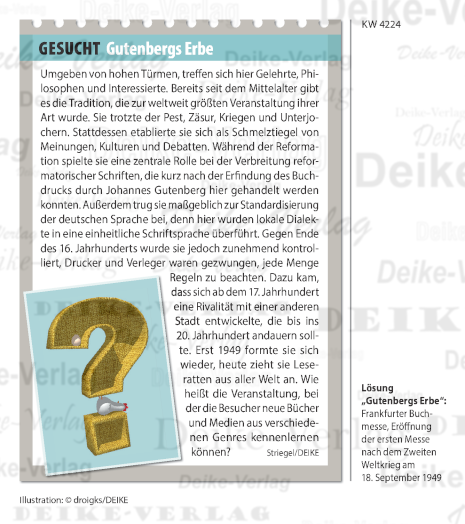 Frankfurter Buchmesse - Texträtsel 4224