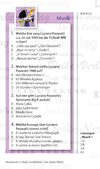 Luciano Pavarotti - Quiz KW 4125