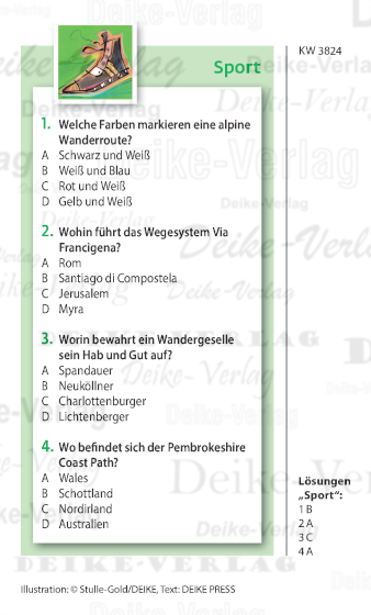 Wandern -  Quiz KW 3824