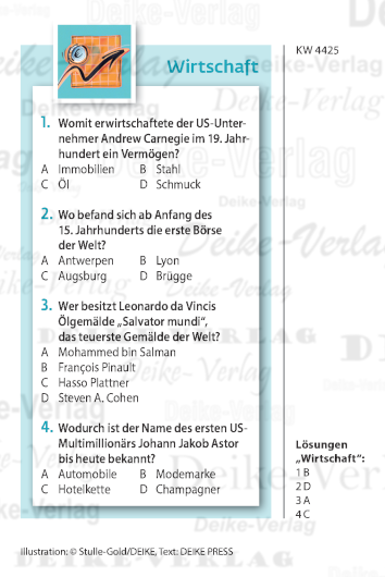 Geld und Reichtum - Quiz KW 4425
