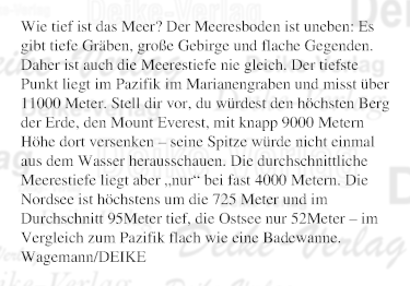 Wie tief ist das Meer?
