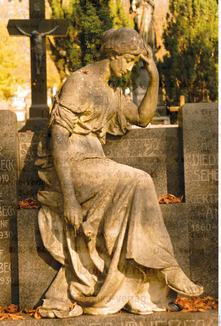 Grabmal mit Engel / Maria