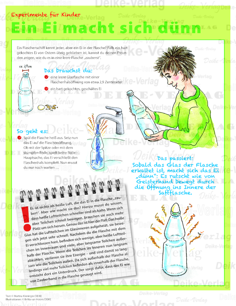 Ein Ei macht sich dünn