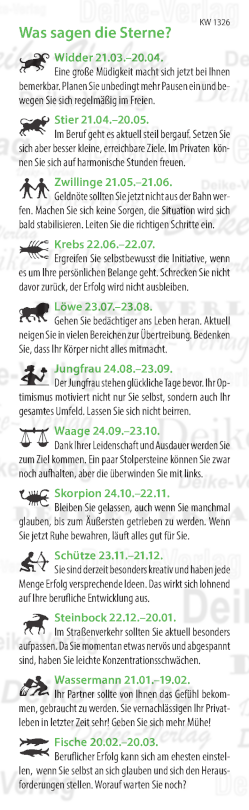 Wochenhoroskop KW 1326