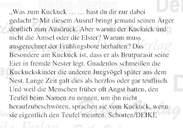 „Was zum Kuckuck …