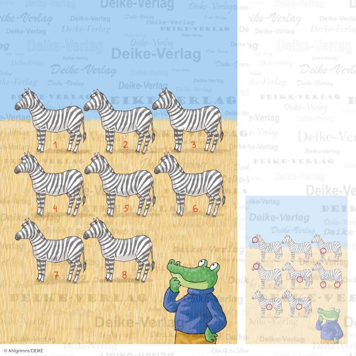 Zebras - Konrad das Krokodil KW 1224