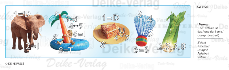 Die Fantasie ist das Auge der Seele - Rebus KW 2604