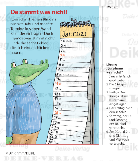 Kalender - Konrad das Krokodil KW 5225