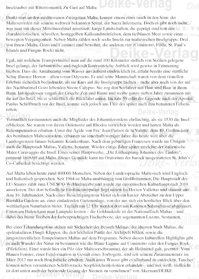 Reisebericht: Malta
