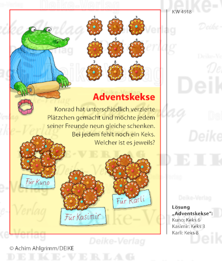 Adventskekse - Konrad das Krokodil