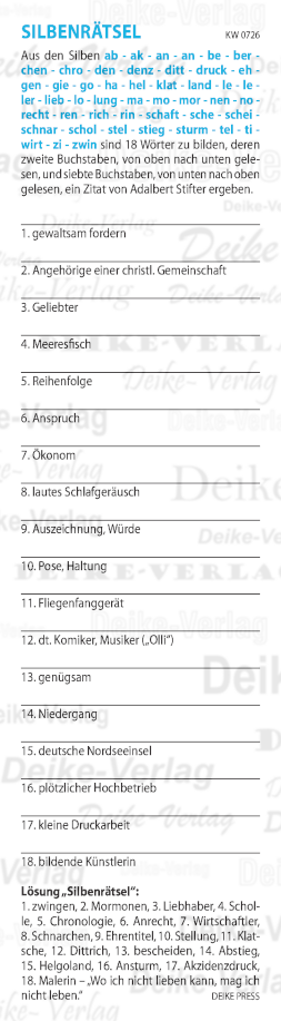 Wo ich nicht lieben kann, mag ich nicht leben.