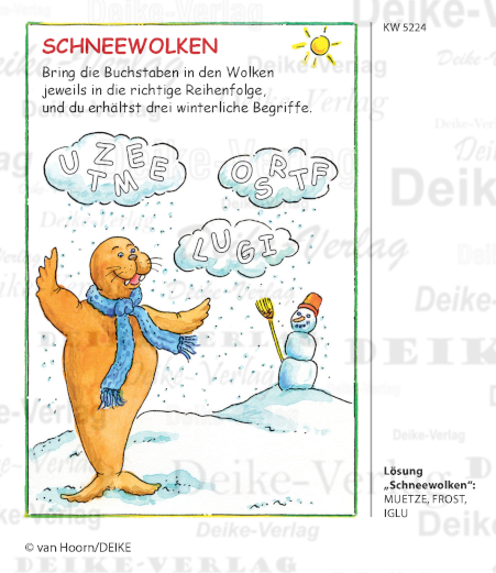 Schneewolken - Paula das Walross KW 5224