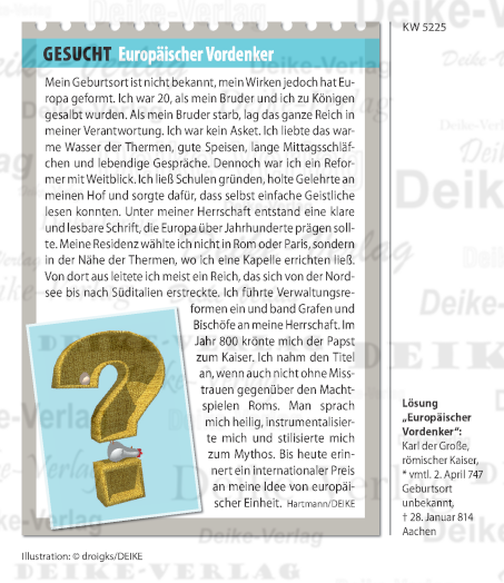 Karl der Große - Personenrätsel KW 5225