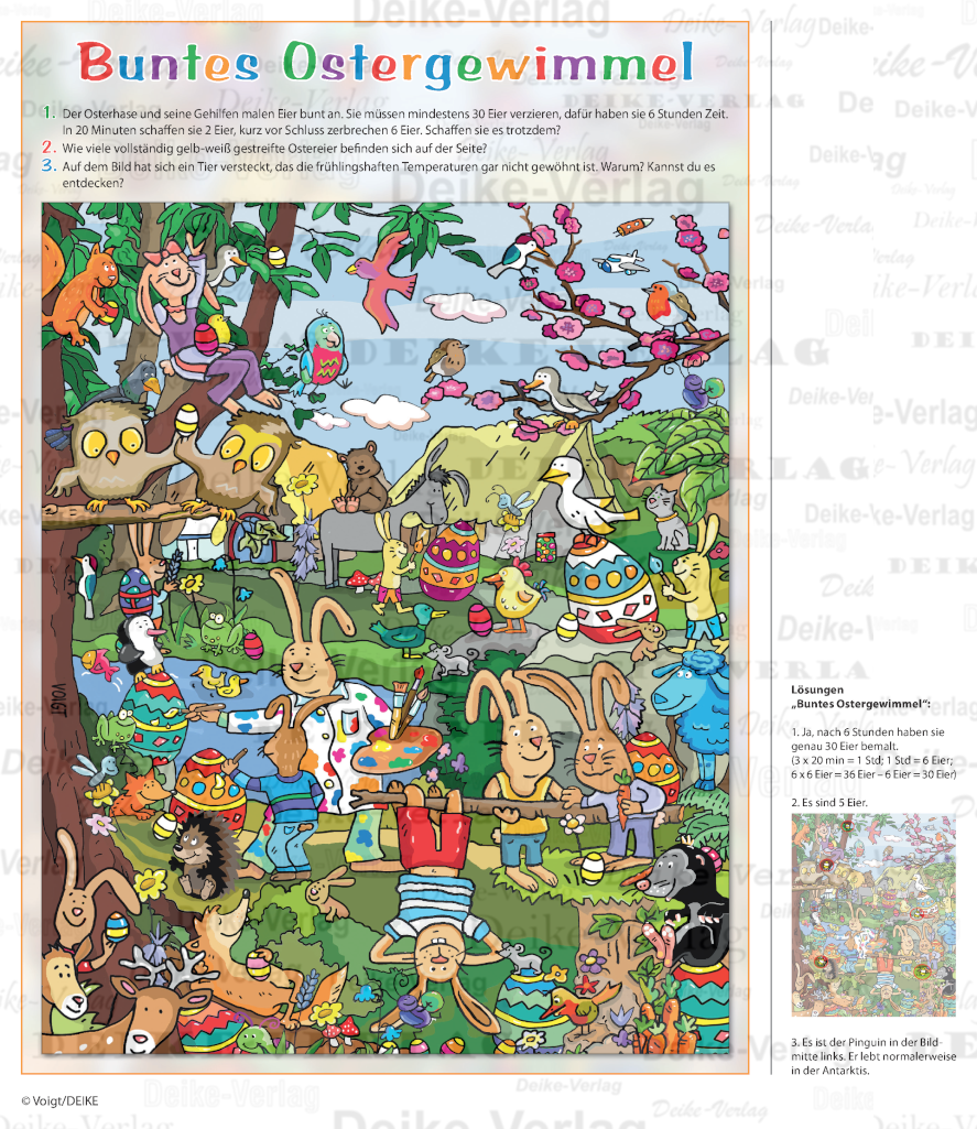 Buntes Ostergewimmel