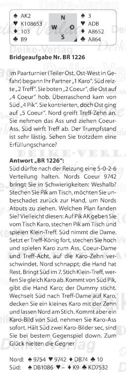 Bridgeaufgabe KW 1226