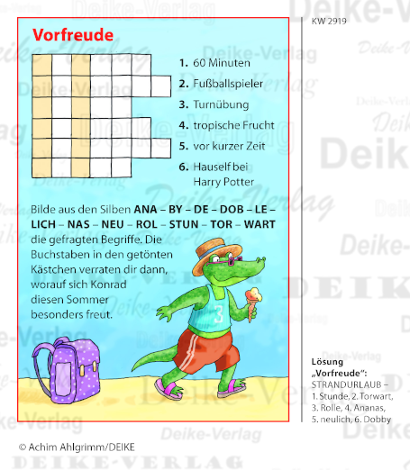 Strandurlaub - Konrad das Krokodil