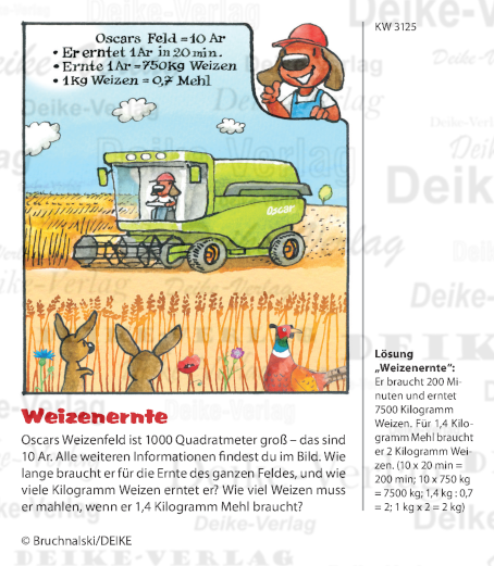 Weizenernte - Oscar der schlaue Dackel KW 3125