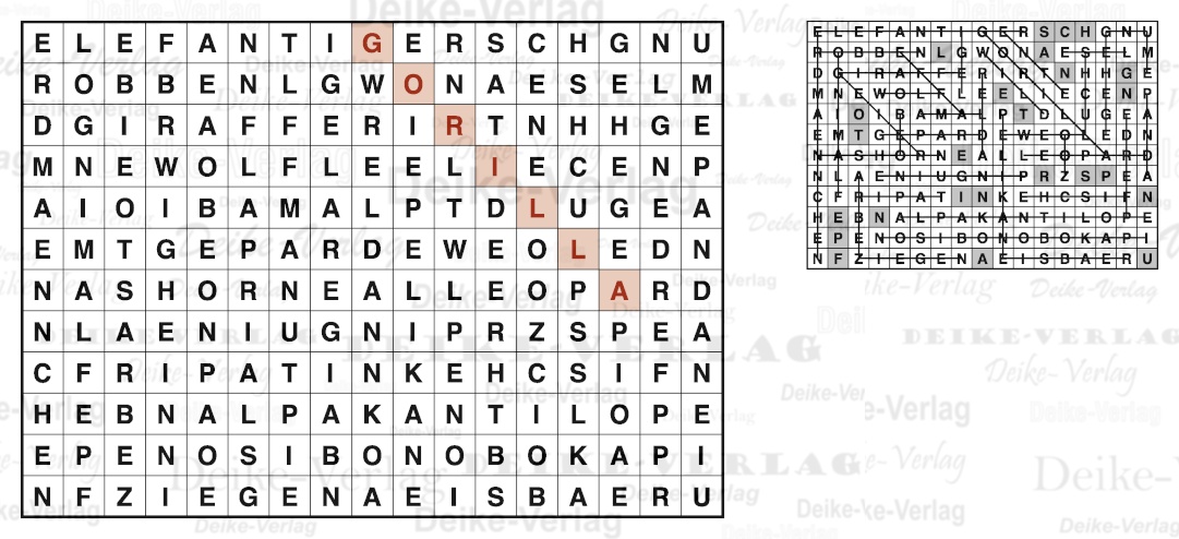 Zoo - Buchstabensalate