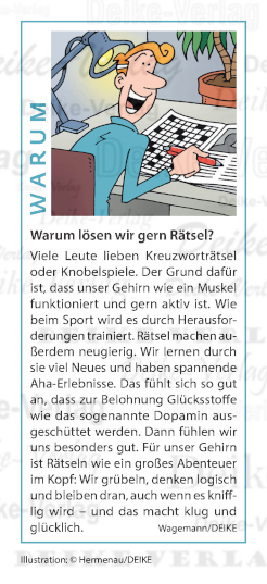 Warum lösen wir gern Rätsel?