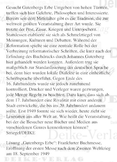 Frankfurter Buchmesse - Texträtsel 4224